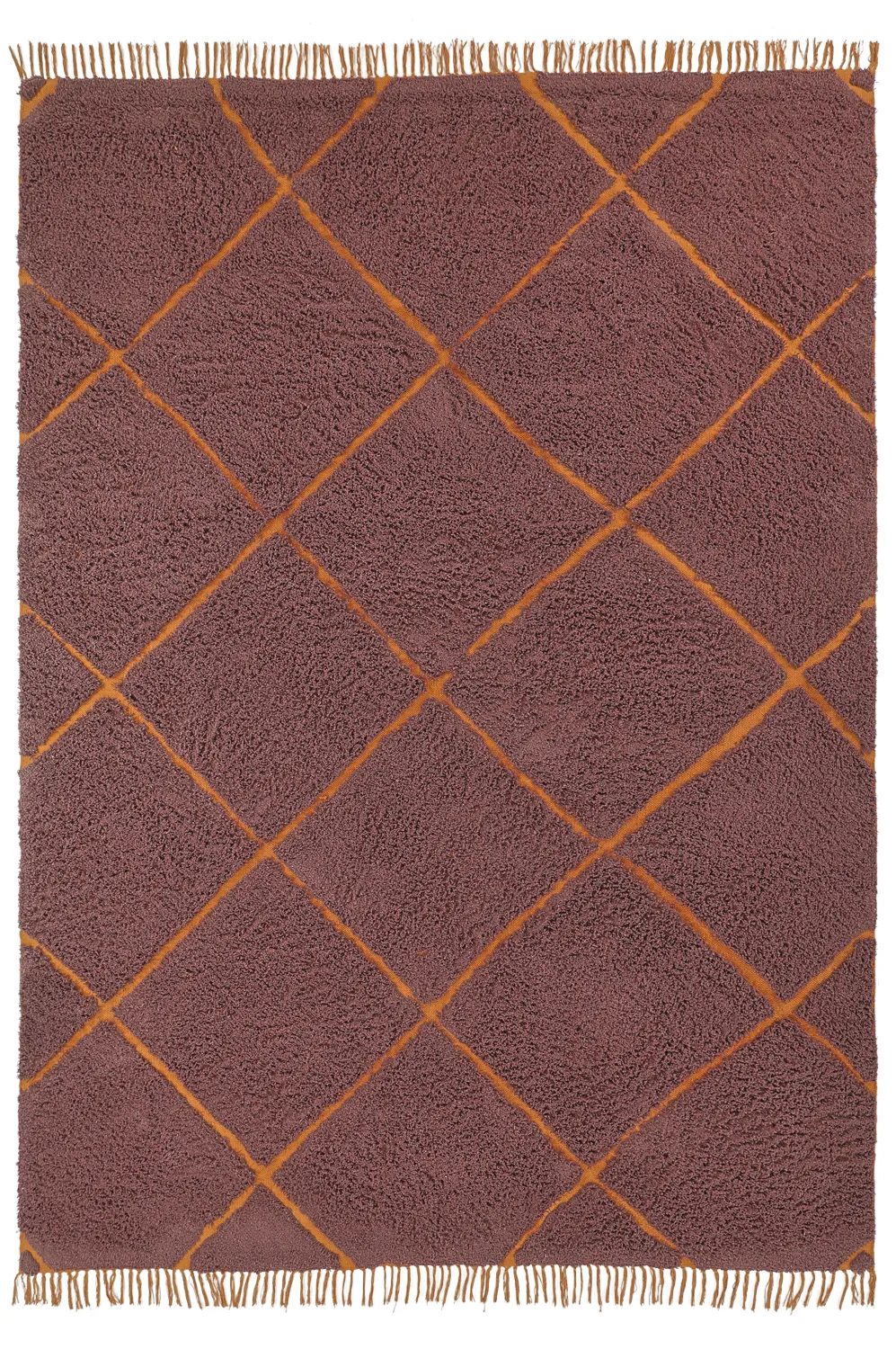 Hochflorteppiche - Bellevue Natural Cotton Shaggy (rot/orange)