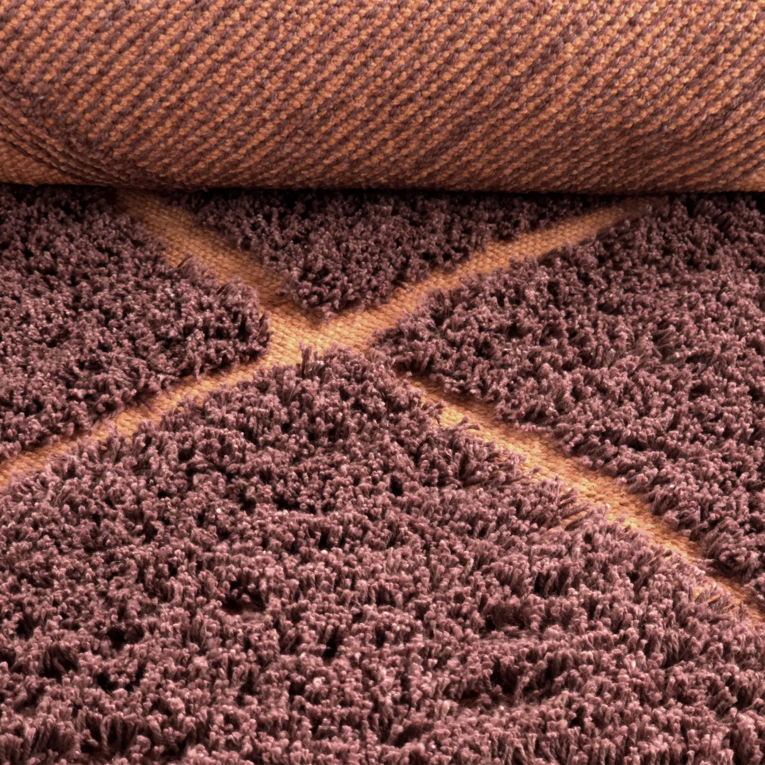 Hochflorteppiche - Bellevue Natural Cotton Shaggy (rot/orange)