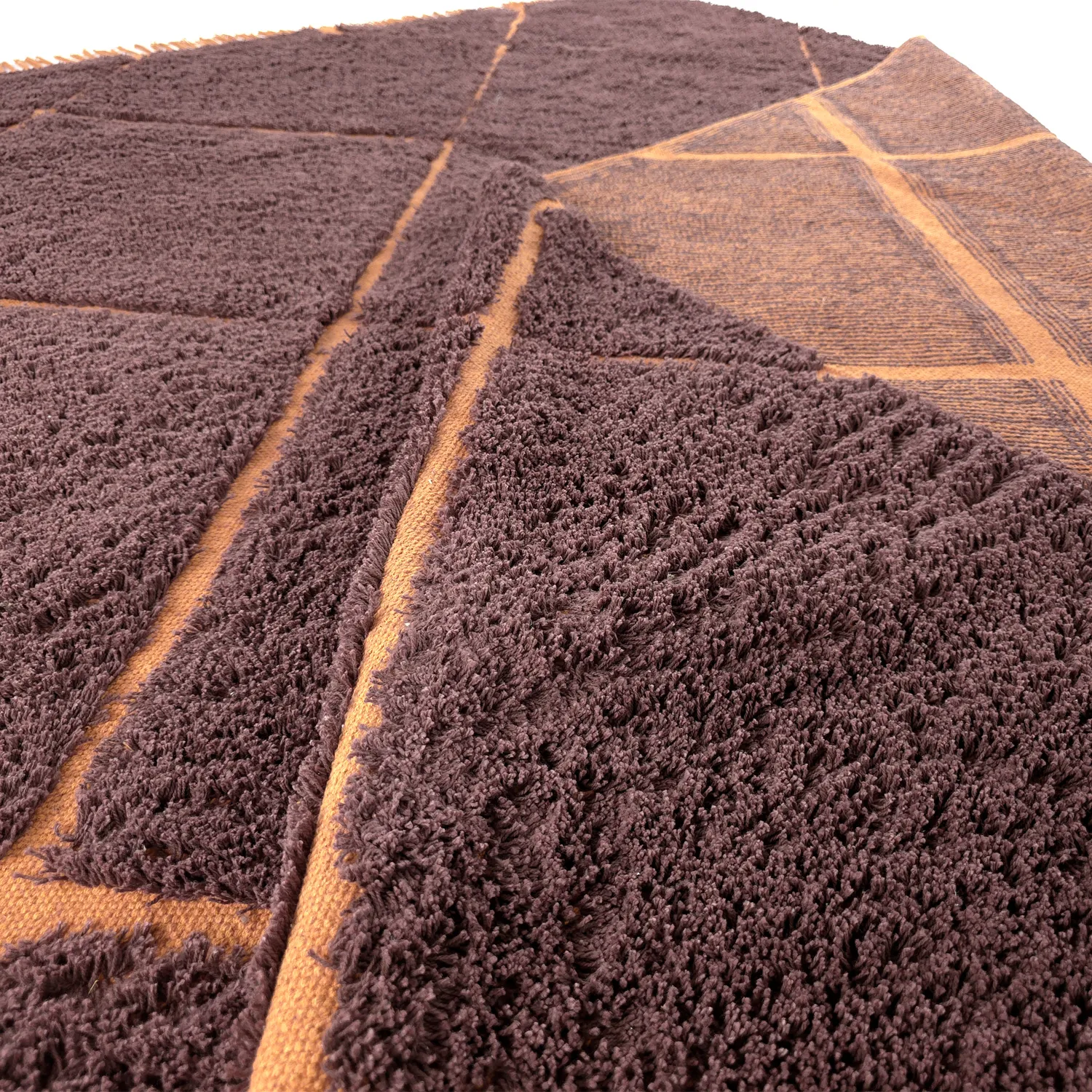 Hochflorteppiche - Bellevue Natural Cotton Shaggy (rot/orange)
