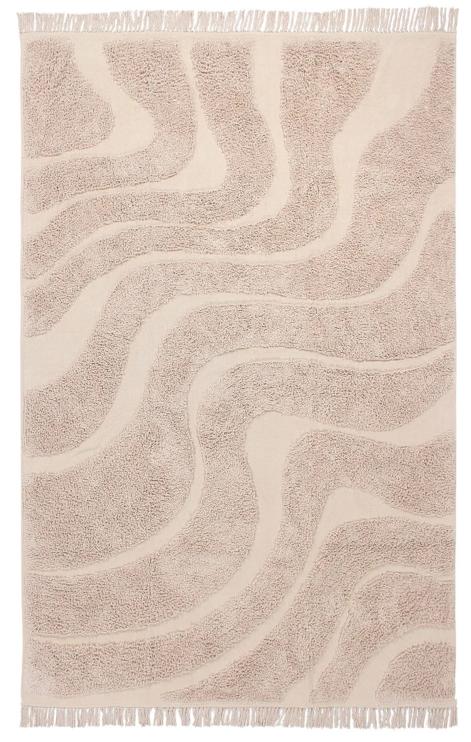 Hochflorteppiche - Bonnie Natural Cotton Shaggy (beige)