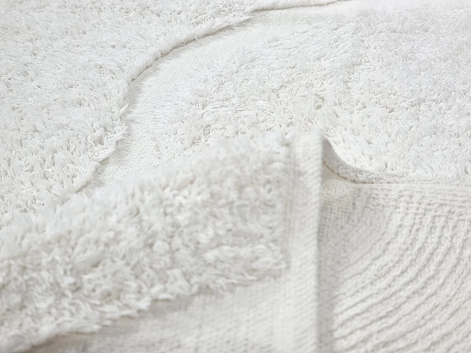 Runde Teppiche - Bonnie Natural Cotton Shaggy (offwhite)