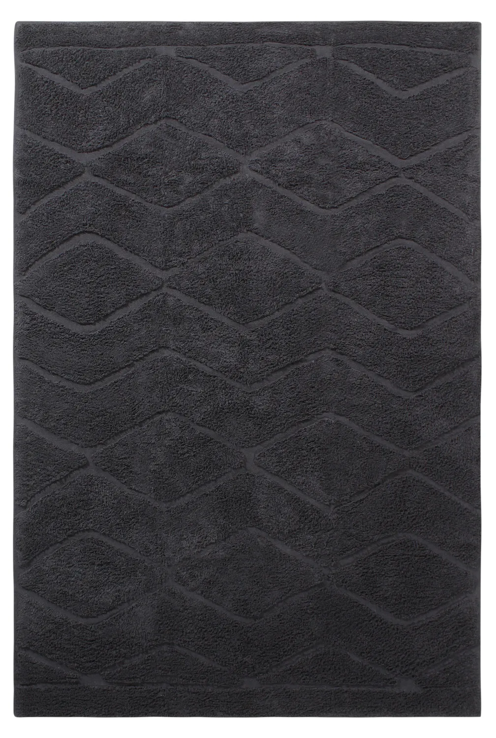 Hochflorteppiche - Brynn Natural Cotton Shaggy (schwarz)