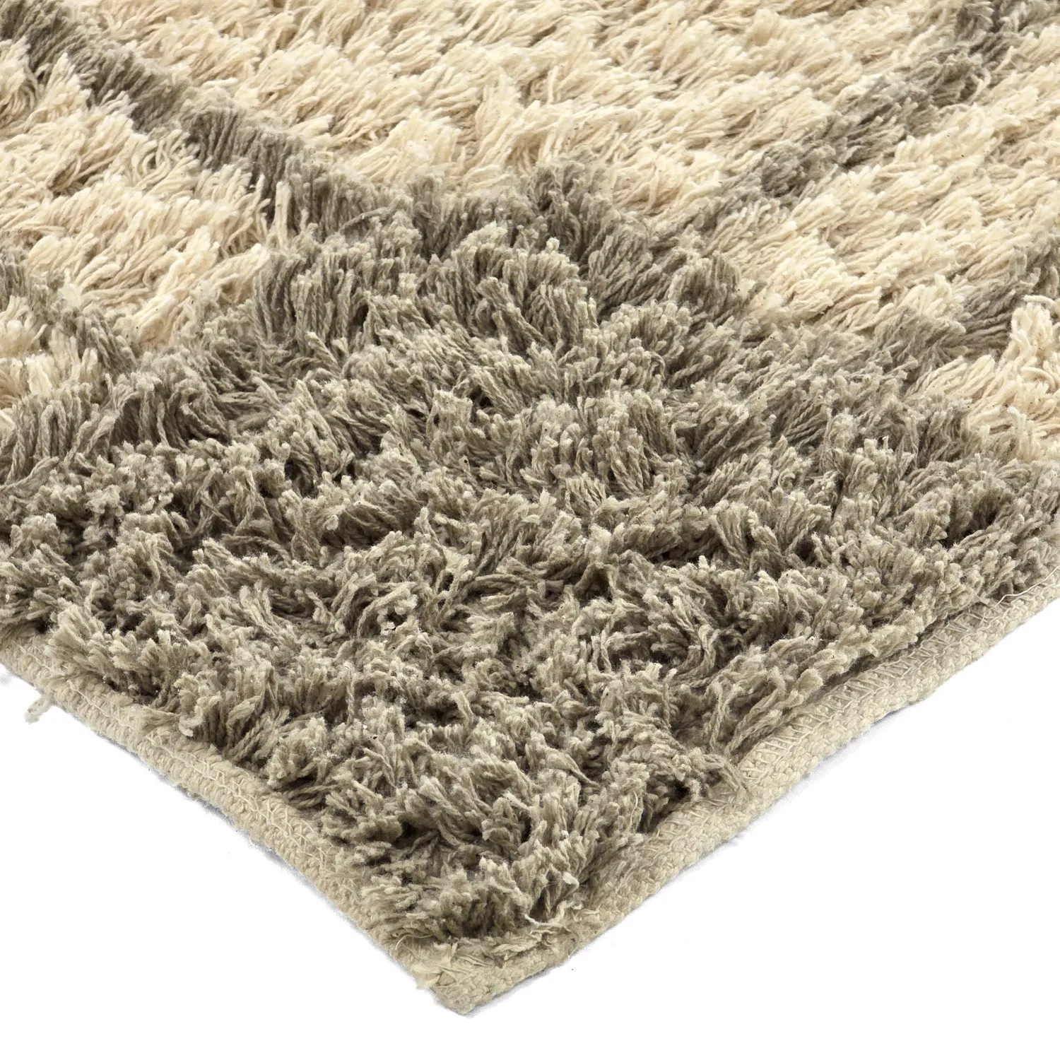 Hochflorteppiche - Cataya Natural Cotton Shaggy (beige/taupe)