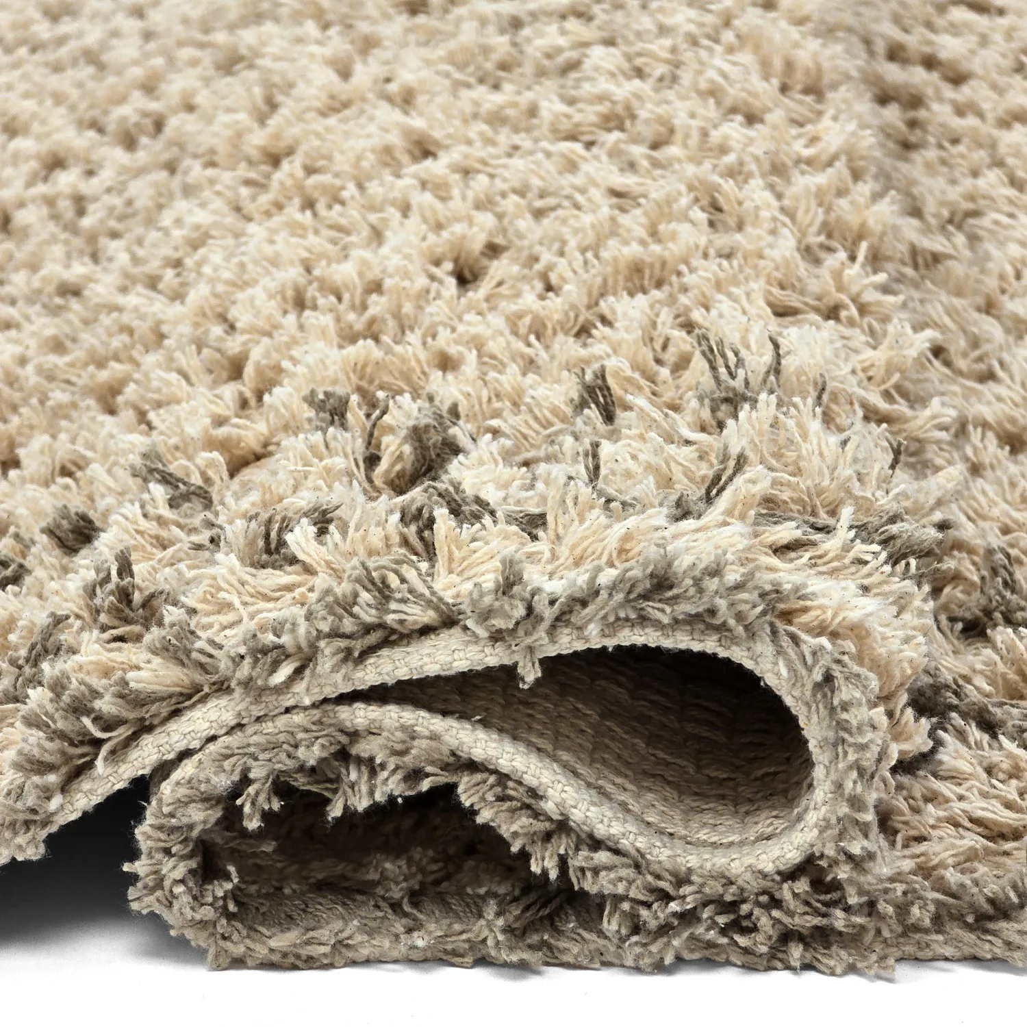 Hochflorteppiche - Cataya Natural Cotton Shaggy (beige/taupe)