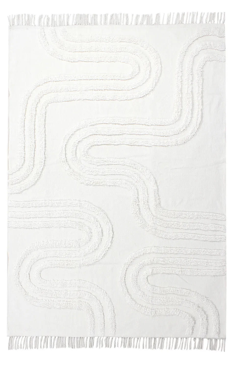 Hochflorteppiche - Como Natural Cotton Shaggy (offwhite)