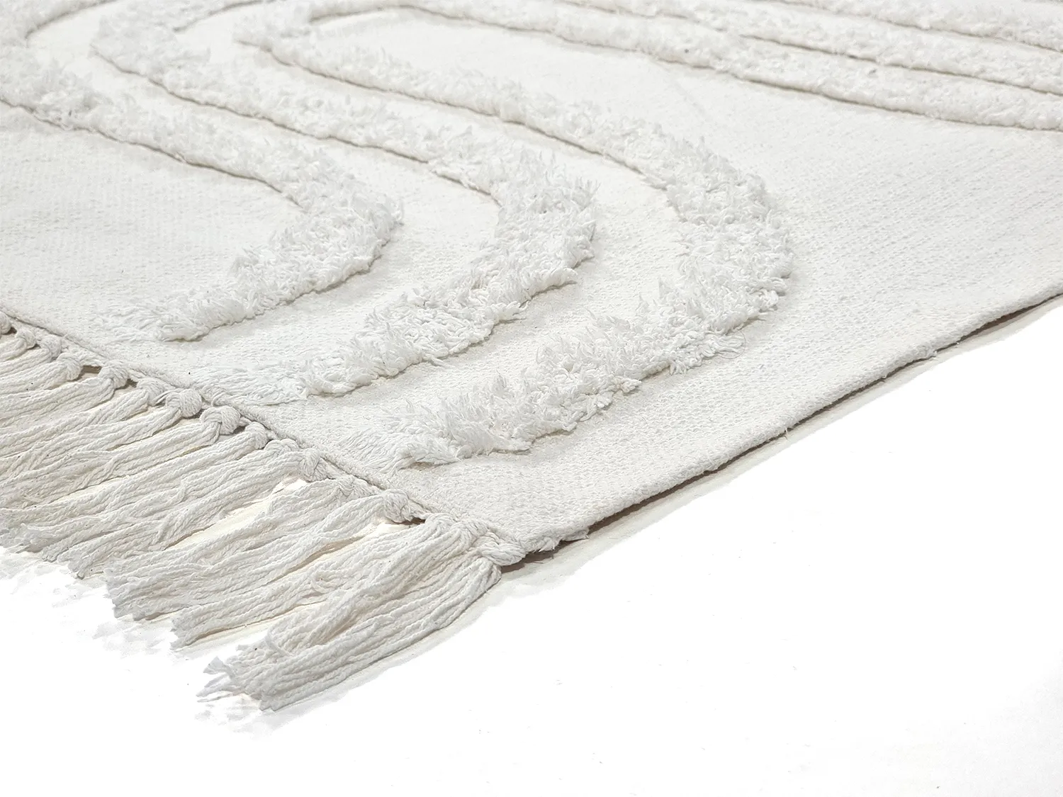 Hochflorteppiche - Como Natural Cotton Shaggy (offwhite)