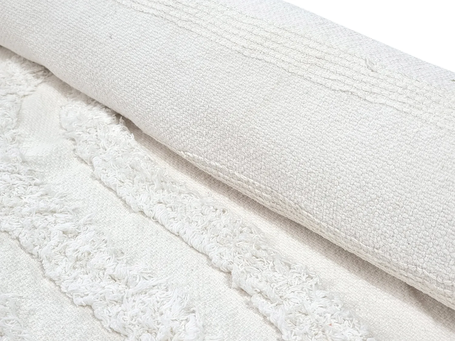 Hochflorteppiche - Como Natural Cotton Shaggy (offwhite)