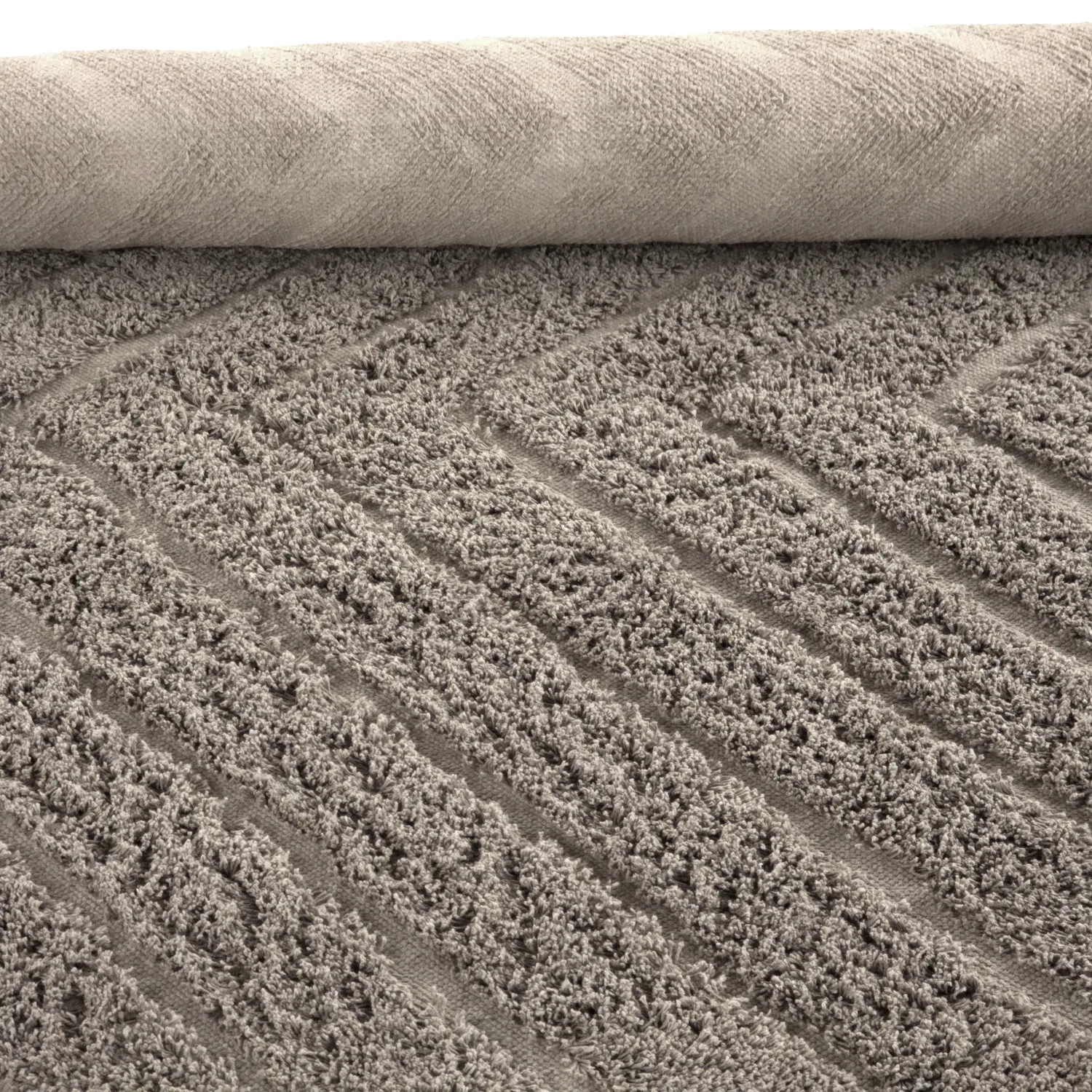 Hochflorteppiche - Conara Natural Cotton Shaggy (taupe)