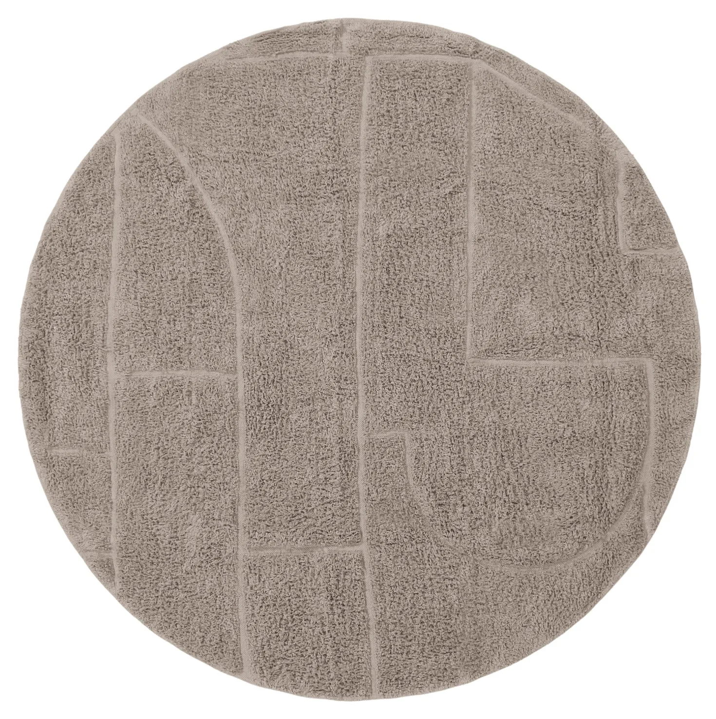 Runde Teppiche - Cremona Natural Cotton Shaggy (taupe)