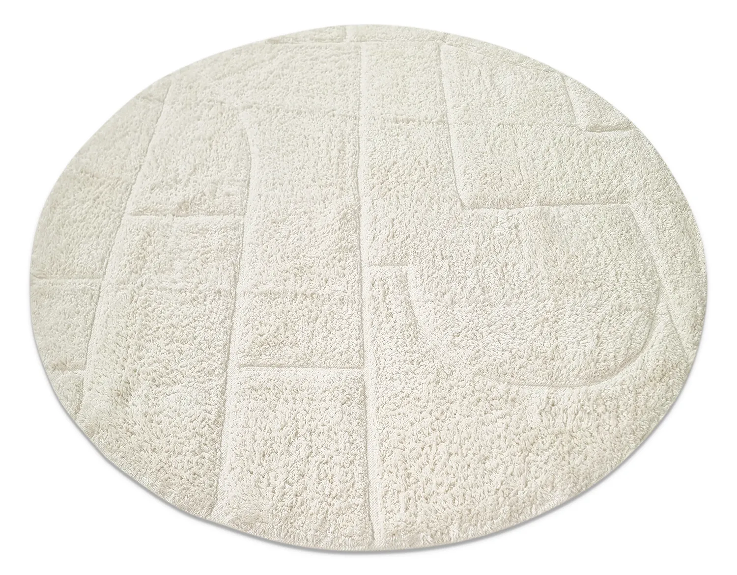 Runde Teppiche - Cremona Natural Cotton Shaggy (offwhite)