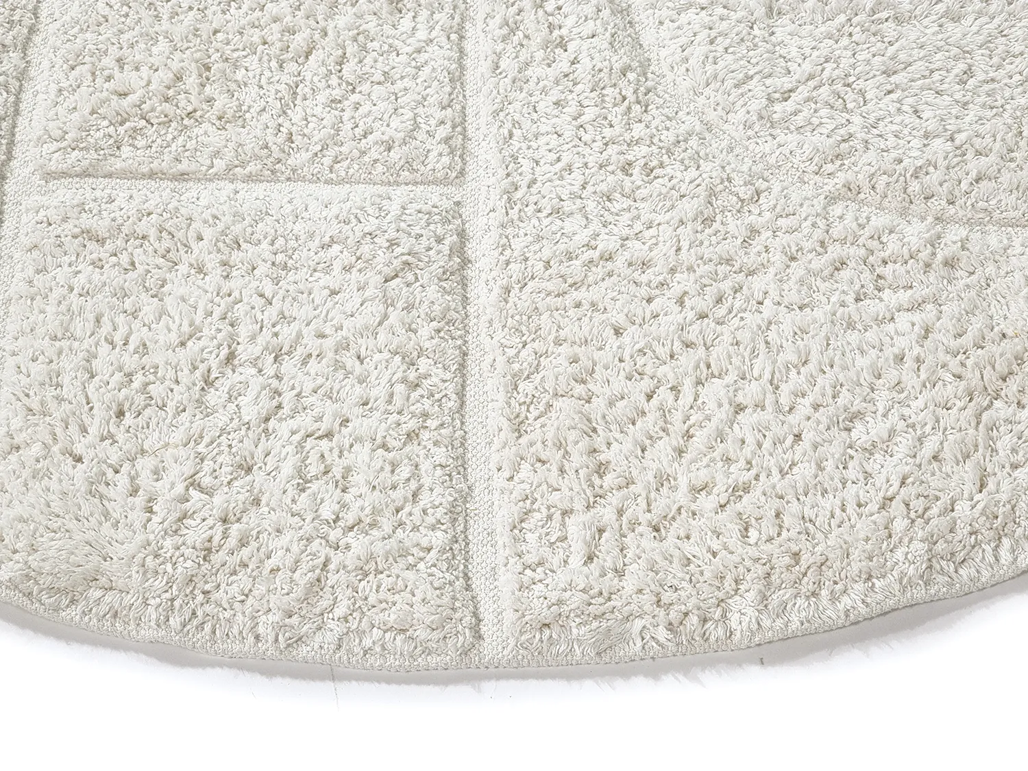 Runde Teppiche - Cremona Natural Cotton Shaggy (offwhite)
