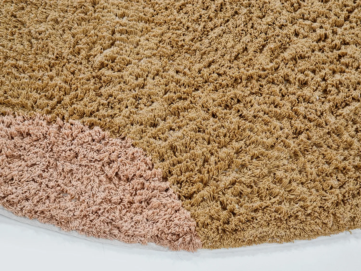 Runde Teppiche - Donostia Natural Cotton Shaggy (multi)