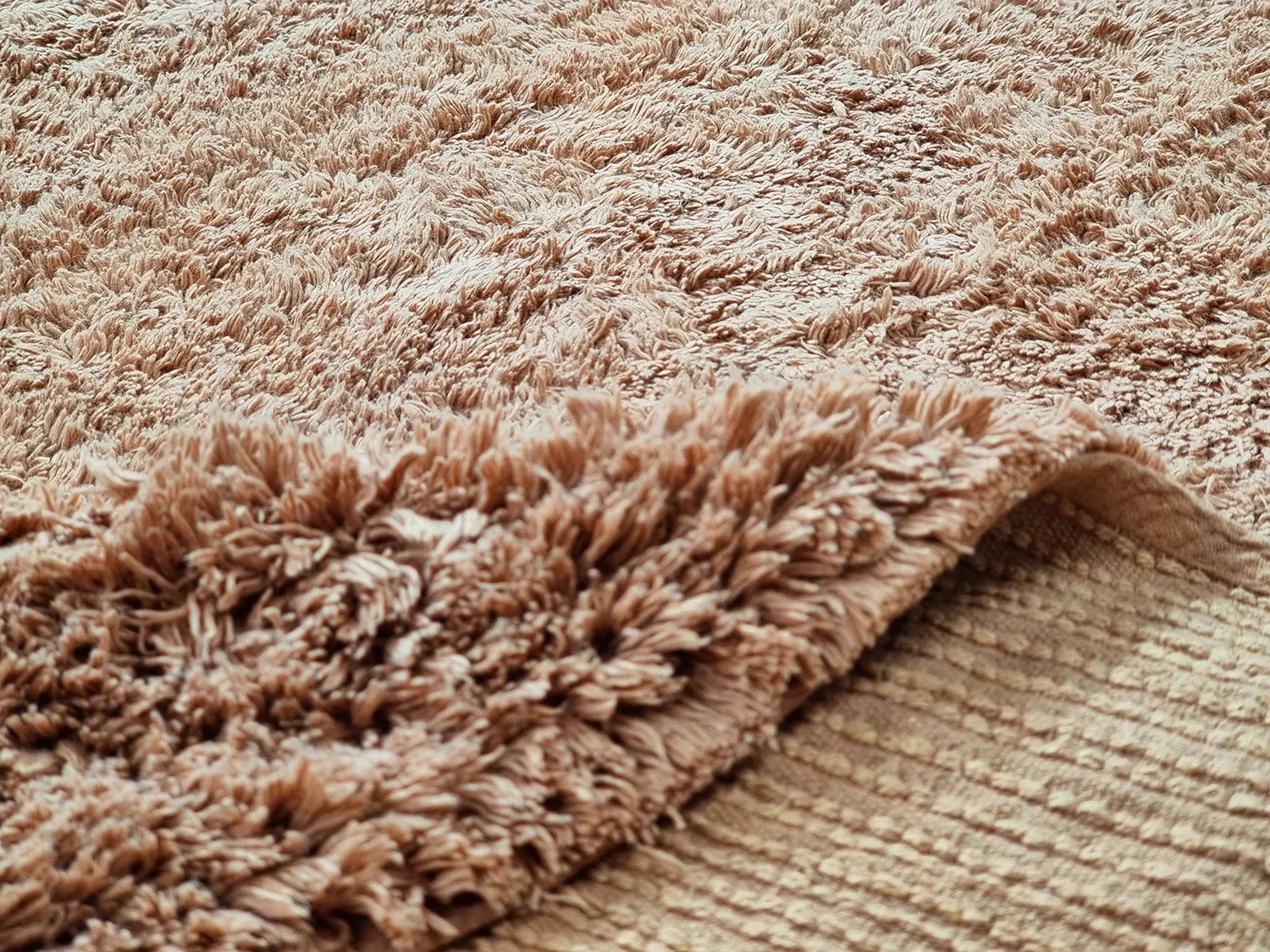 Hochflorteppiche - Ebba Natural Cotton Shaggy (braun)