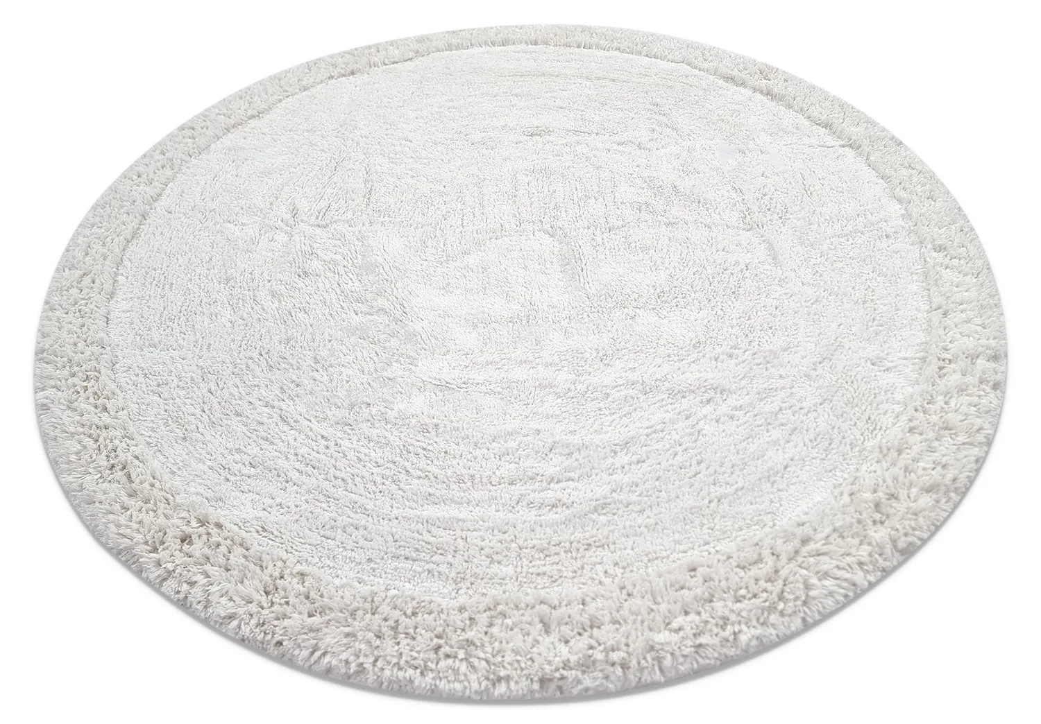 Runde Teppiche - Ebba Natural Cotton Shaggy (offwhite)