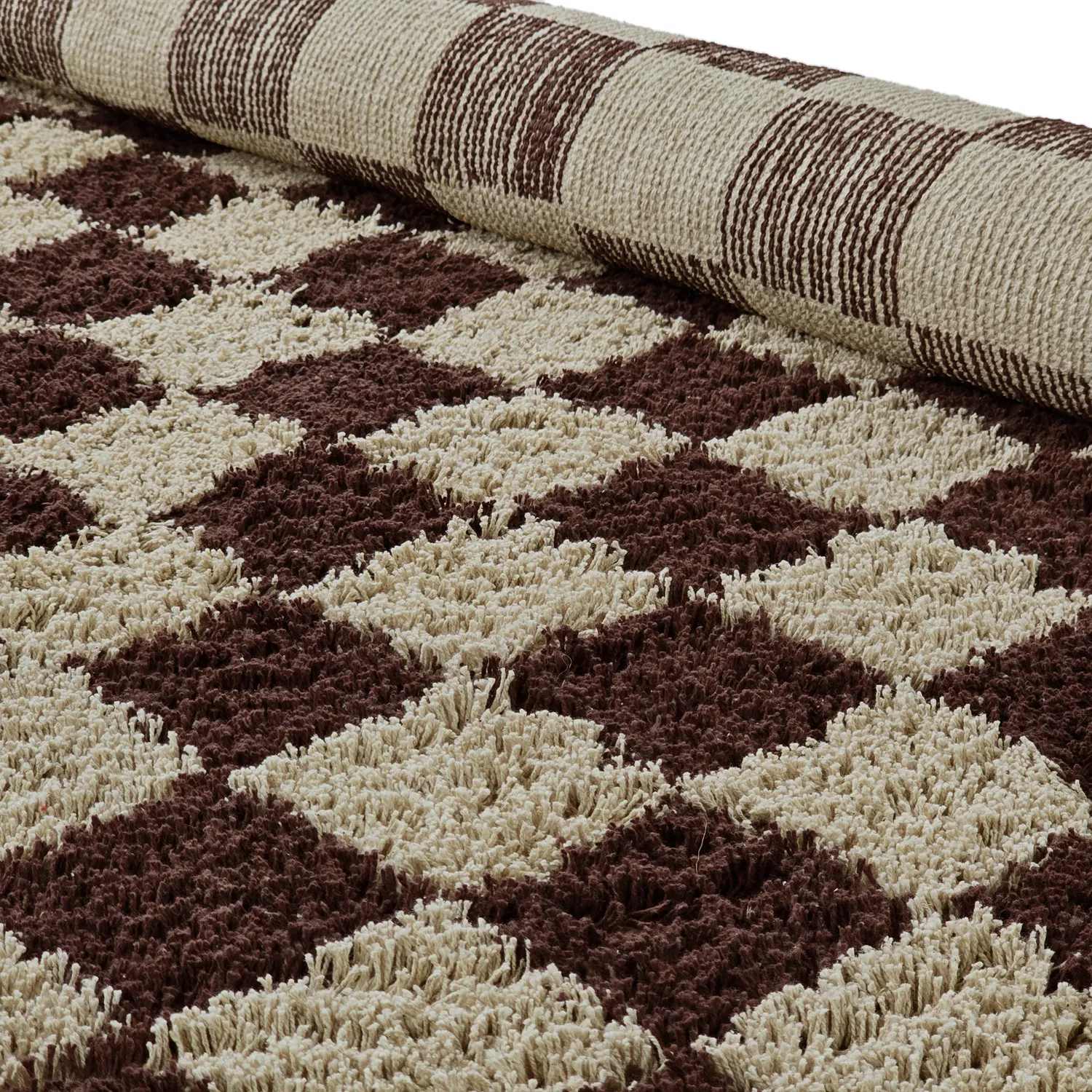 Hochflorteppiche - Elsey Natural Cotton Shaggy (beige/braun)