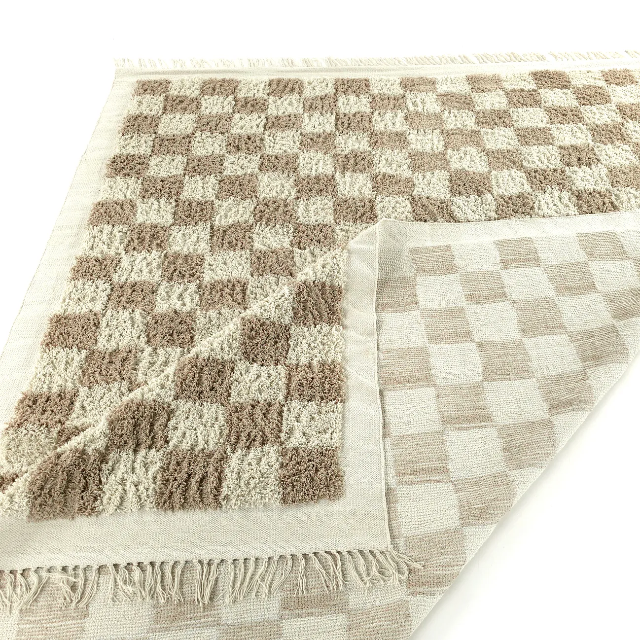 Hochflorteppiche - Elsey Natural Cotton Shaggy (creme/sand)