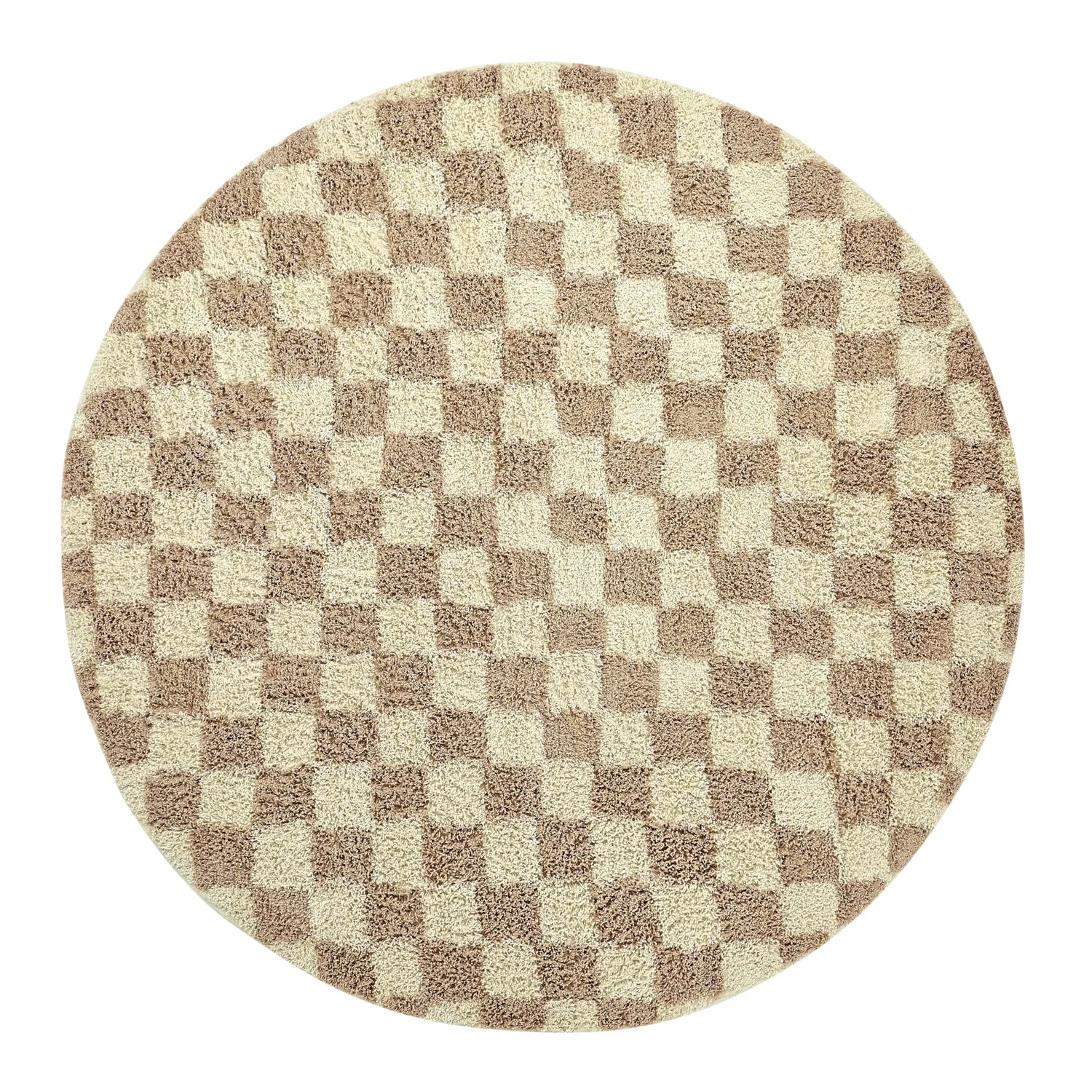 Runde Teppiche - Elsey Natural Cotton Shaggy (creme/sand)