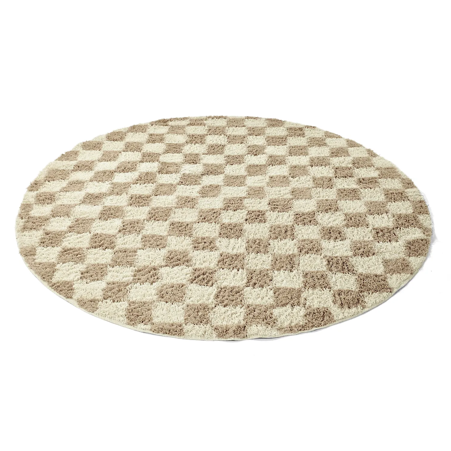 Runde Teppiche - Elsey Natural Cotton Shaggy (creme/sand)