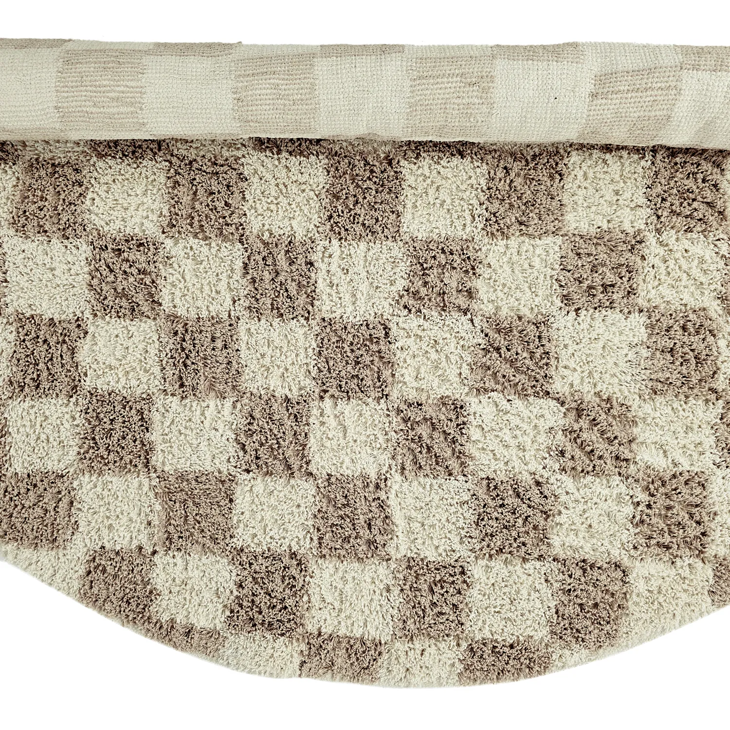 Runde Teppiche - Elsey Natural Cotton Shaggy (creme/sand)