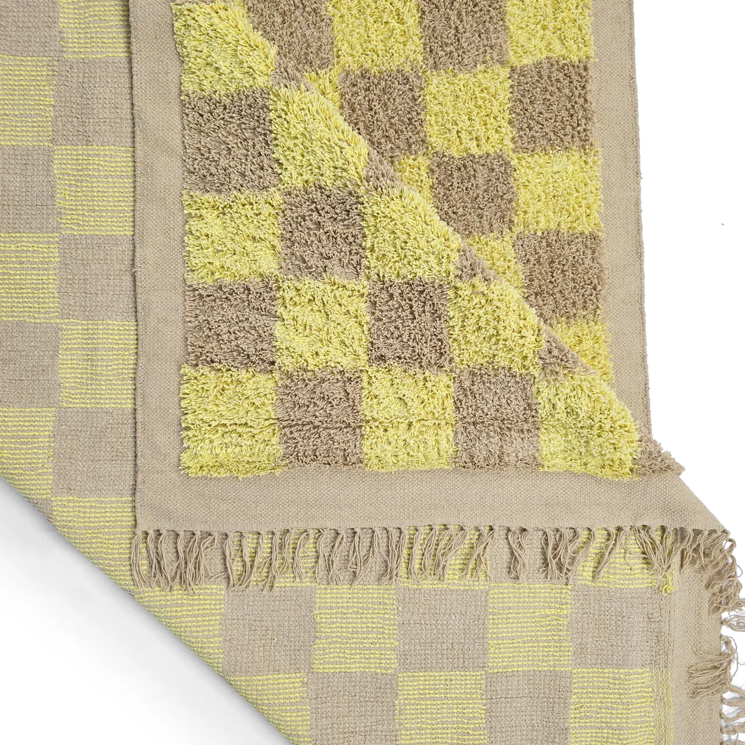 Hochflorteppiche - Elsey Natural Cotton Shaggy (gelb/beige)