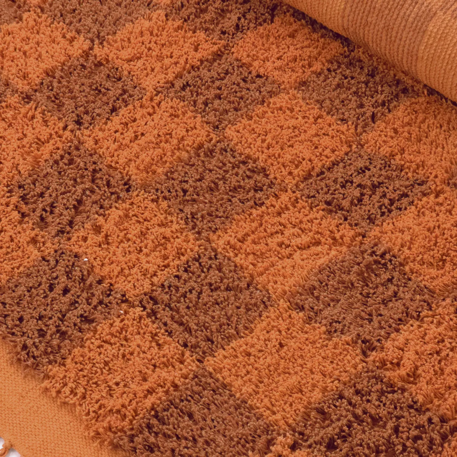 Hochflorteppiche - Elsey Natural Cotton Shaggy (orange/rot)