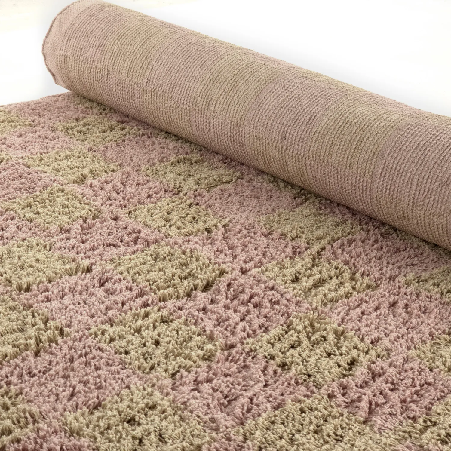Hochflorteppiche - Elsey Natural Cotton Shaggy (rosa/orange)