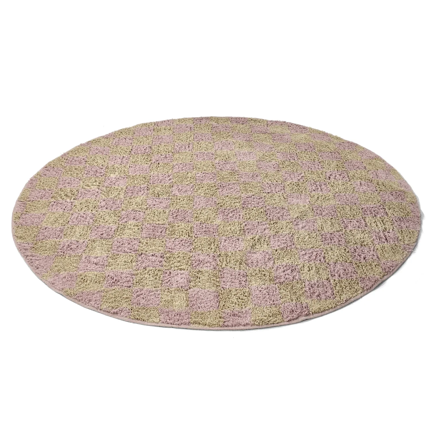 Runde Teppiche - Elsey Natural Cotton Shaggy (rosa/orange)