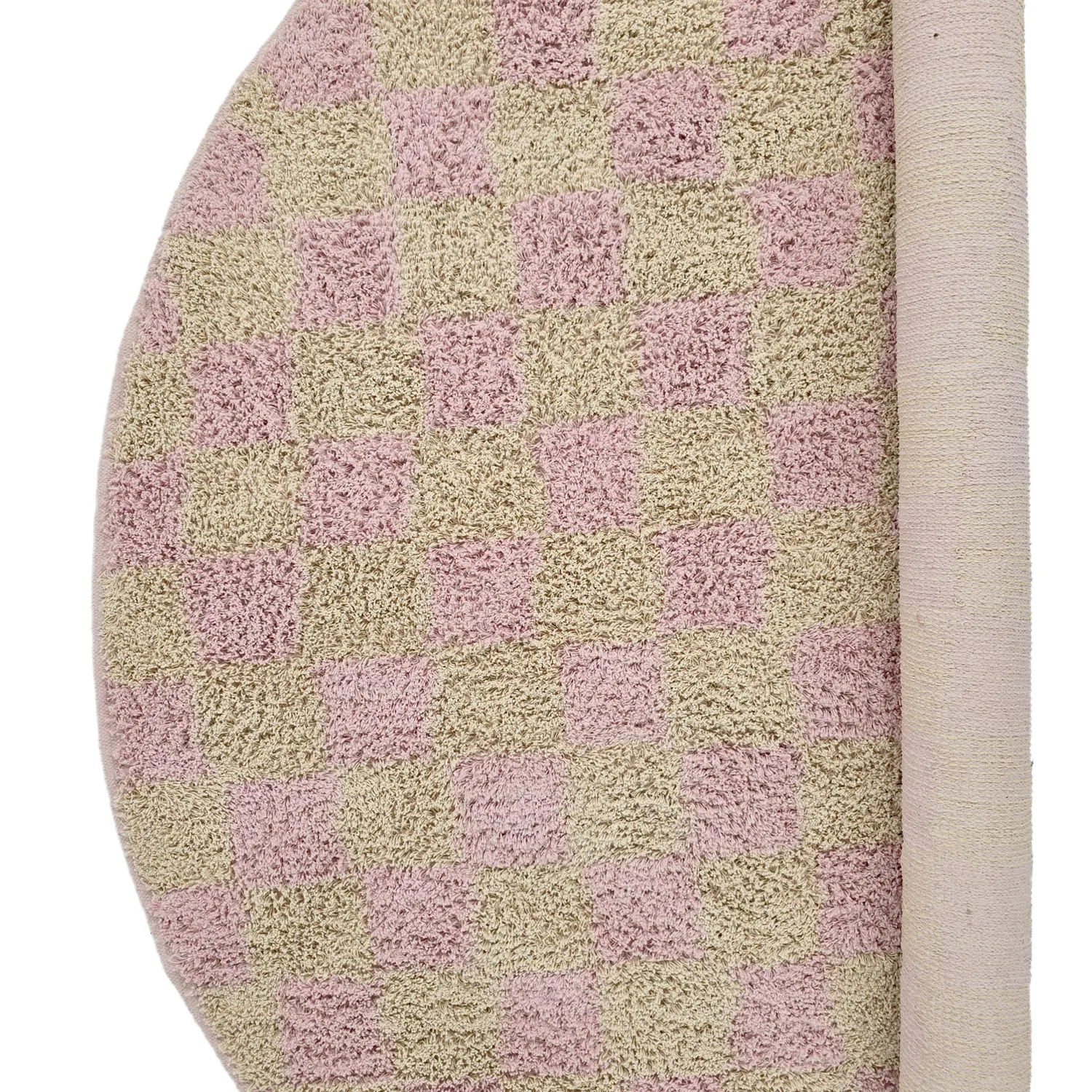 Runde Teppiche - Elsey Natural Cotton Shaggy (rosa/orange)