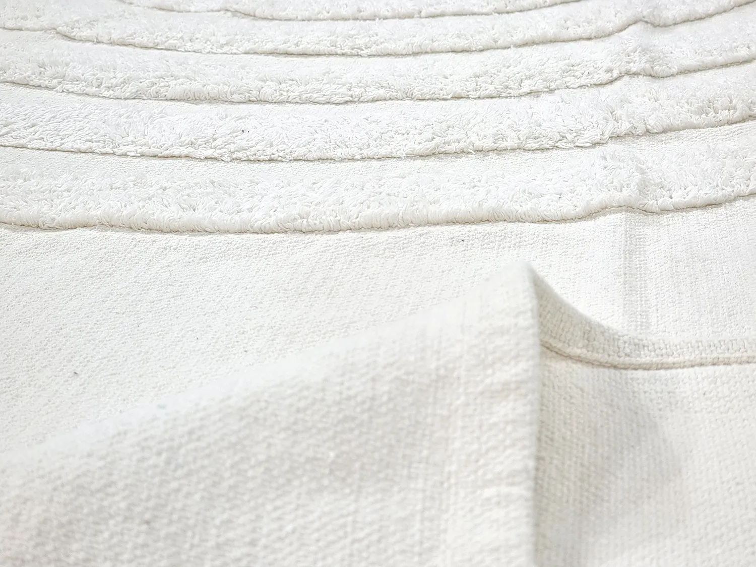 Runde Teppiche - Everly Natural Cotton Shaggy (offwhite)