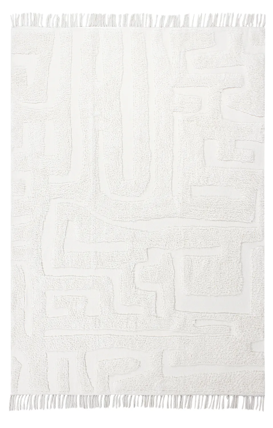 Hochflorteppiche - Fallon Natural Cotton Shaggy (offwhite)