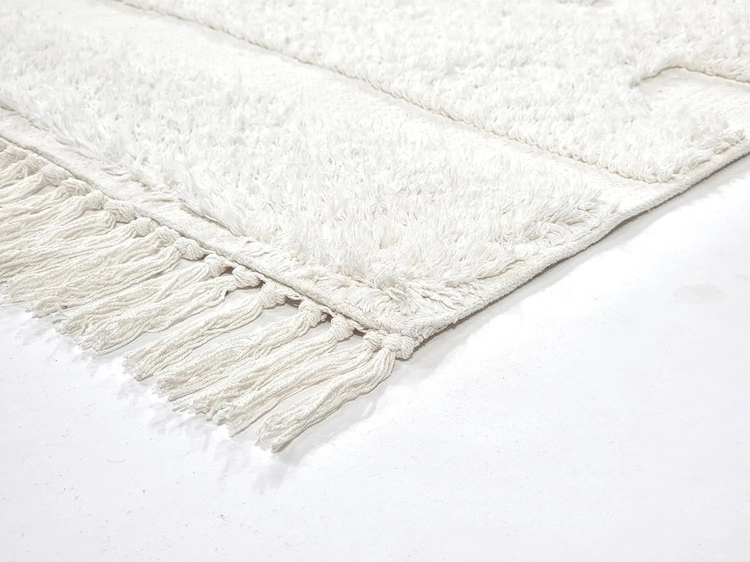 Hochflorteppiche - Fallon Natural Cotton Shaggy (offwhite)