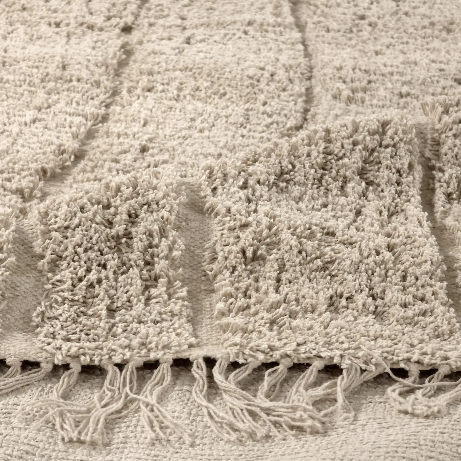 Hochflorteppiche - Farley Natural Cotton Shaggy (beige)