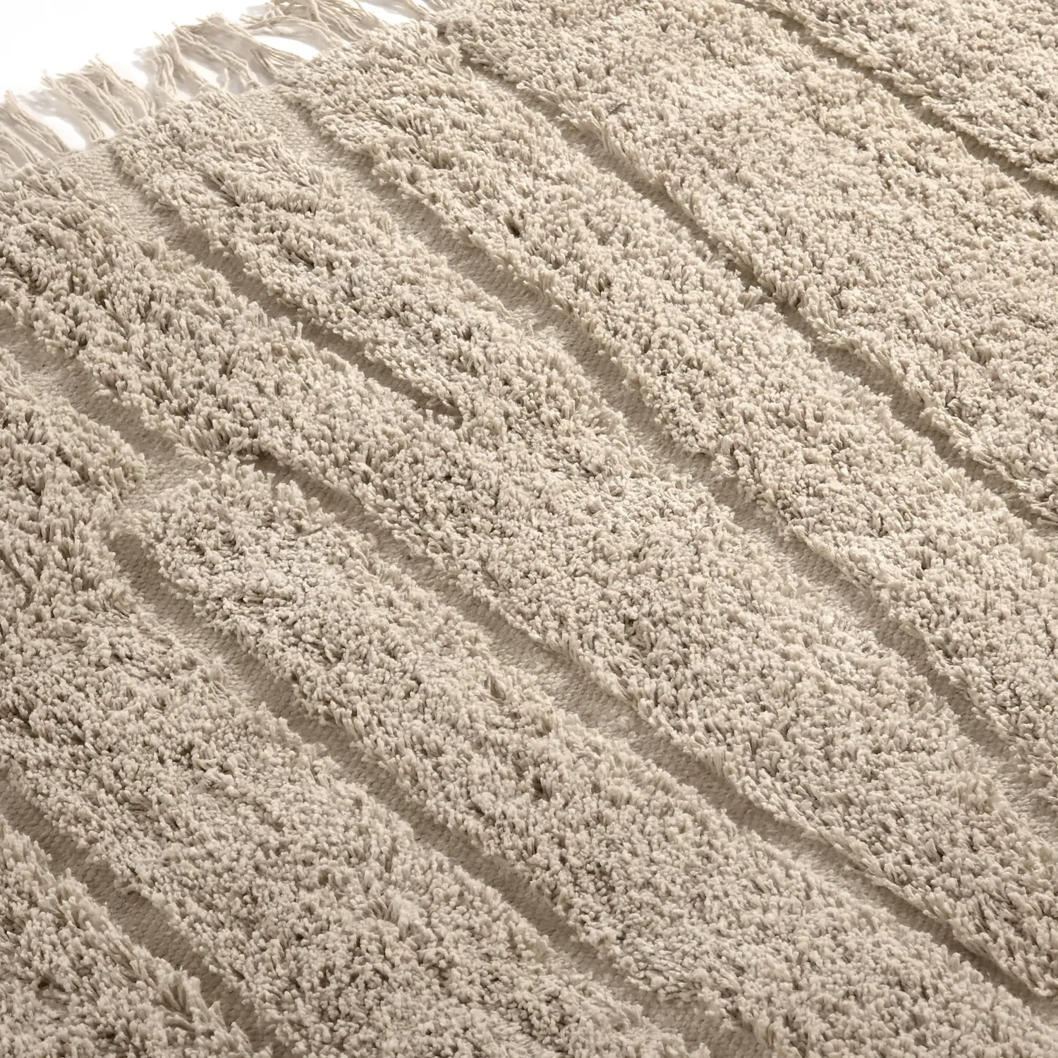 Hochflorteppiche - Farley Natural Cotton Shaggy (beige)