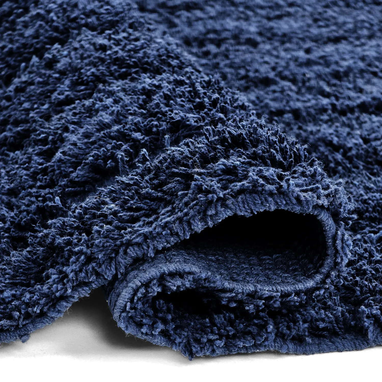 Hochflorteppiche - Farley Natural Cotton Shaggy (blau)