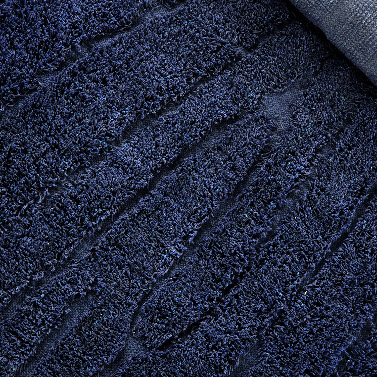 Hochflorteppiche - Farley Natural Cotton Shaggy (blau)