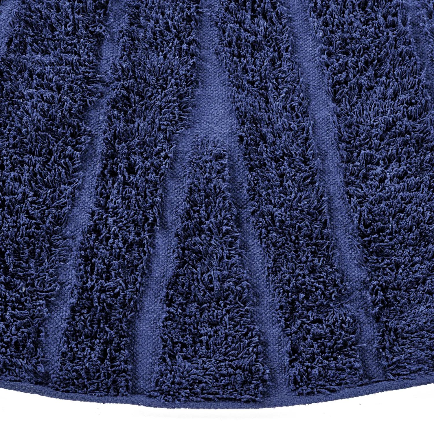 Runde Teppiche - Farley Natural Cotton Shaggy (blau)