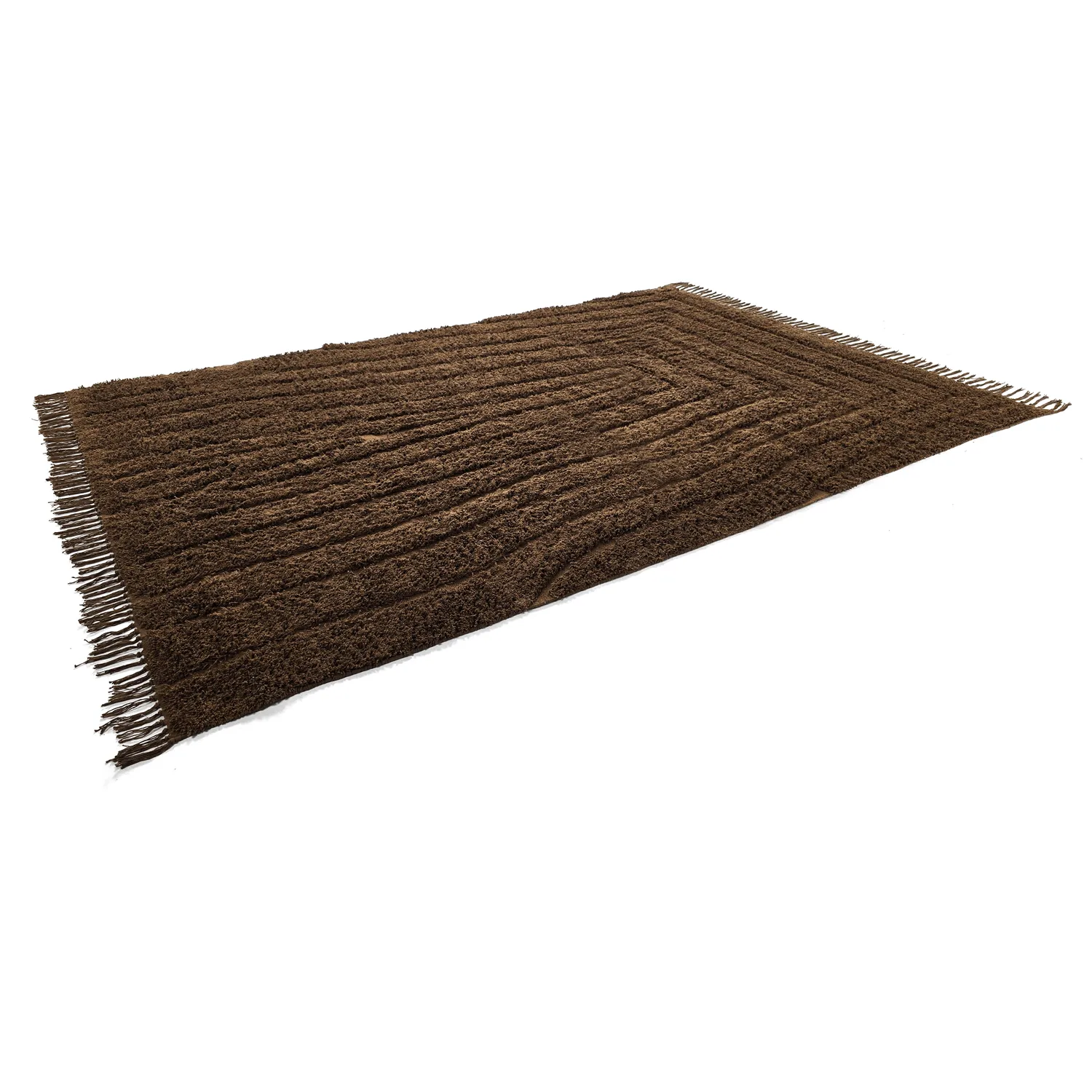 Hochflorteppiche - Farley Natural Cotton Shaggy (braun)