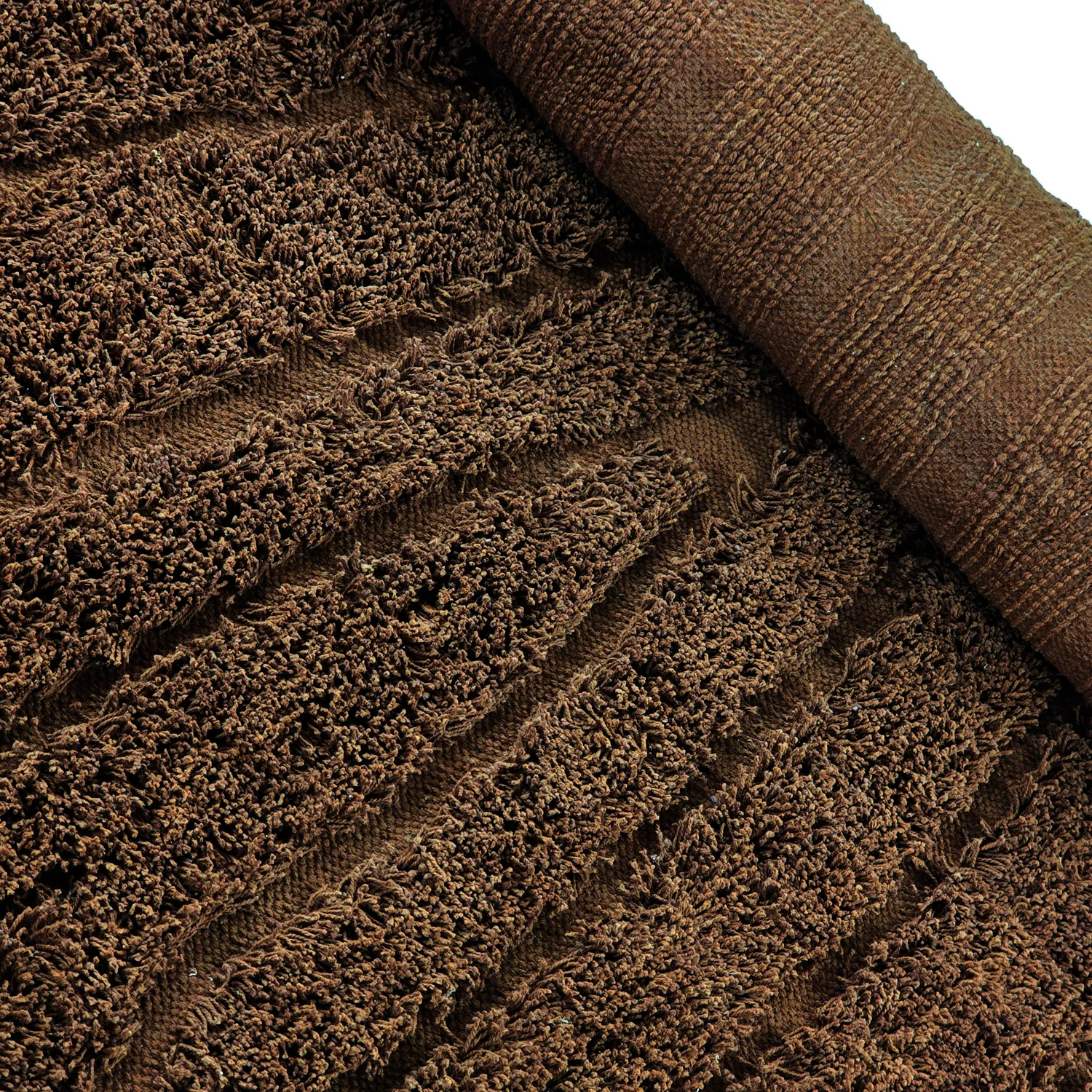 Hochflorteppiche - Farley Natural Cotton Shaggy (braun)