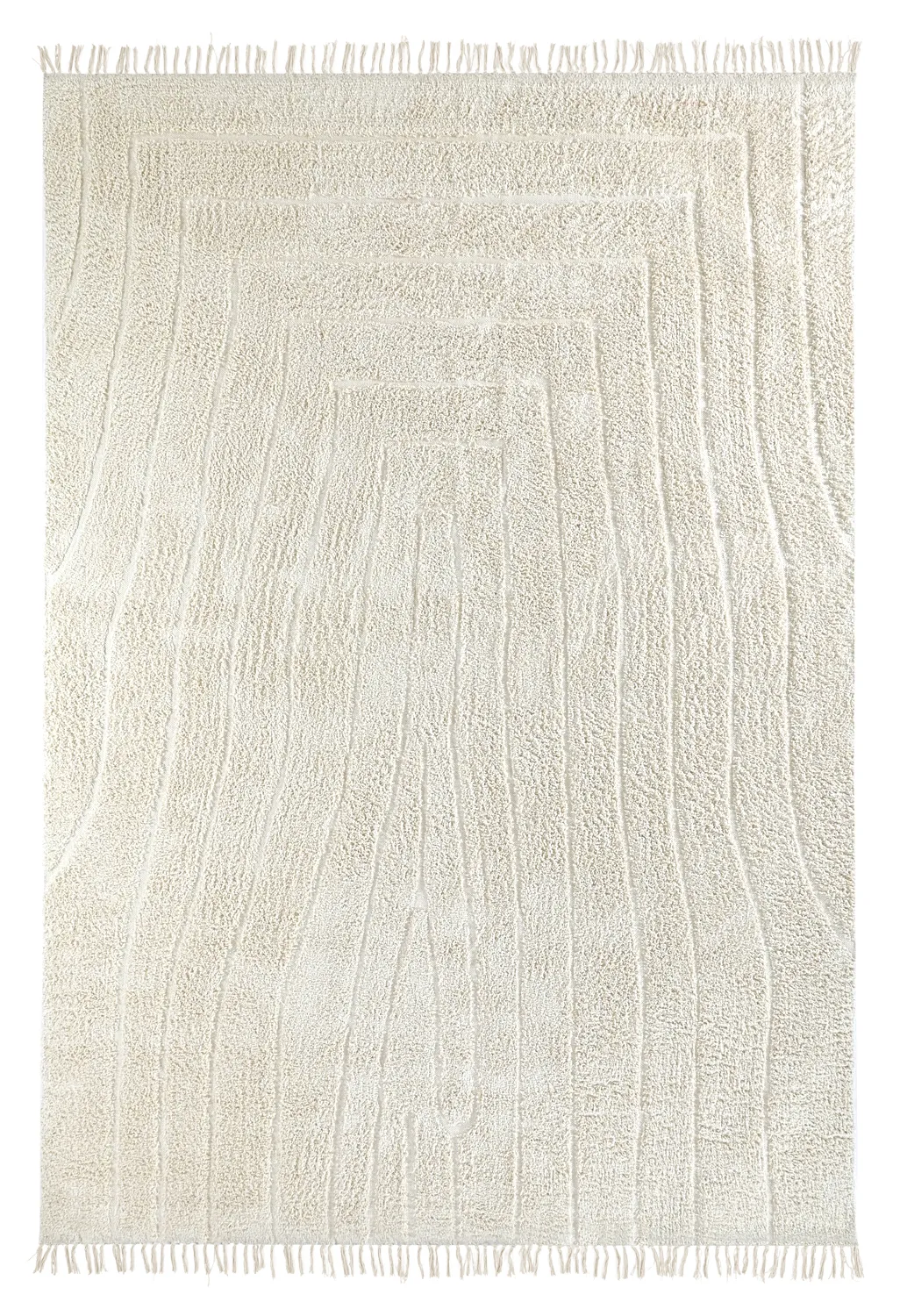 Hochflorteppiche - Farley Natural Cotton Shaggy (cremefarben)