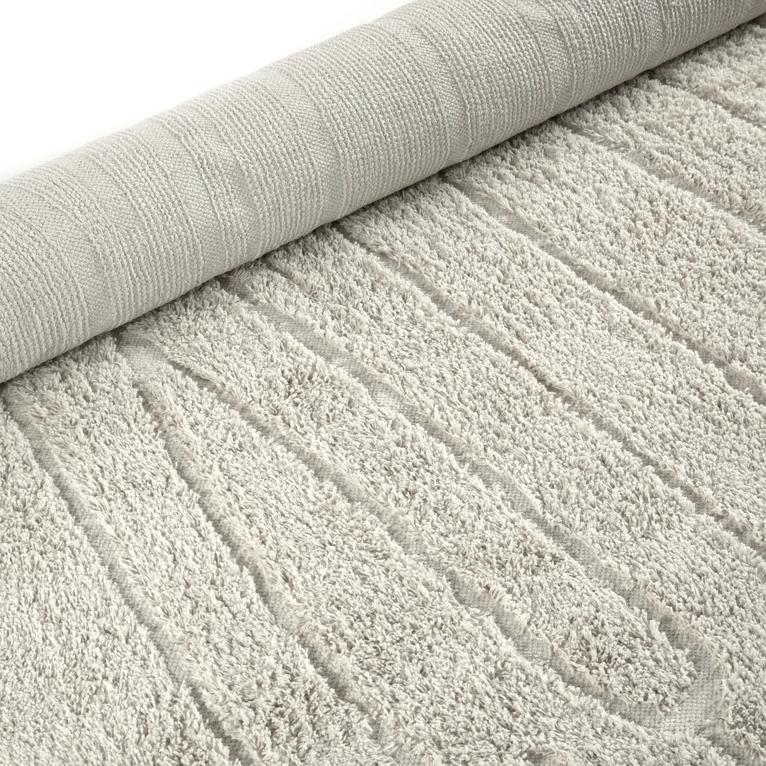 Hochflorteppiche - Farley Natural Cotton Shaggy (cremefarben)