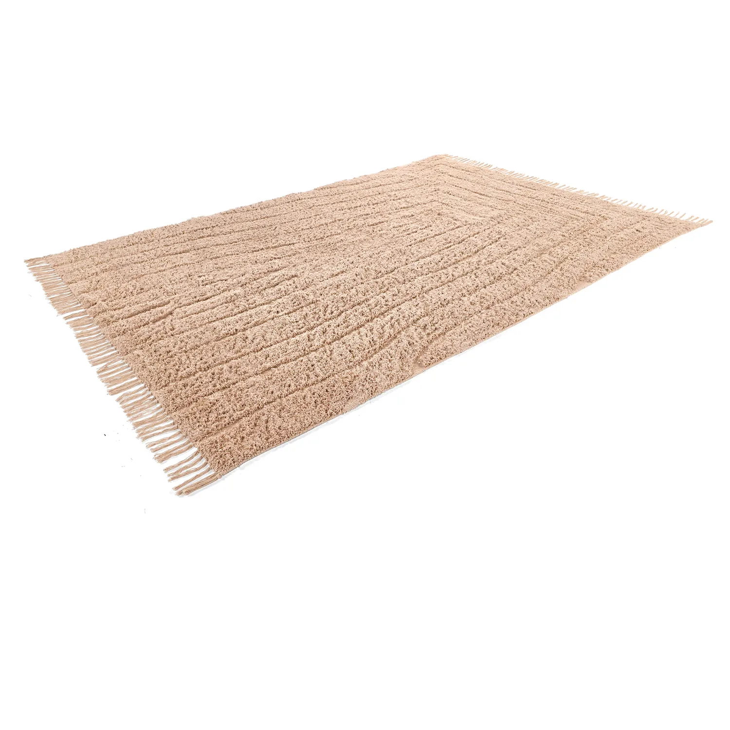 Hochflorteppiche - Farley Natural Cotton Shaggy (rosa)
