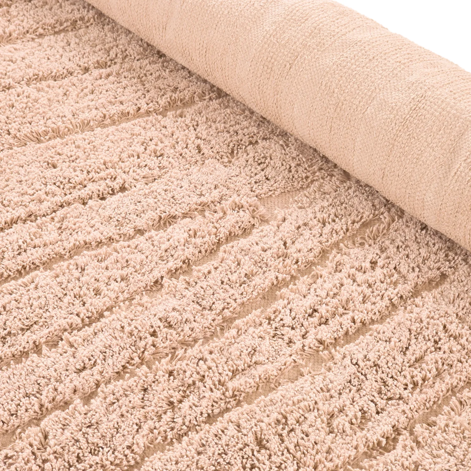 Hochflorteppiche - Farley Natural Cotton Shaggy (rosa)