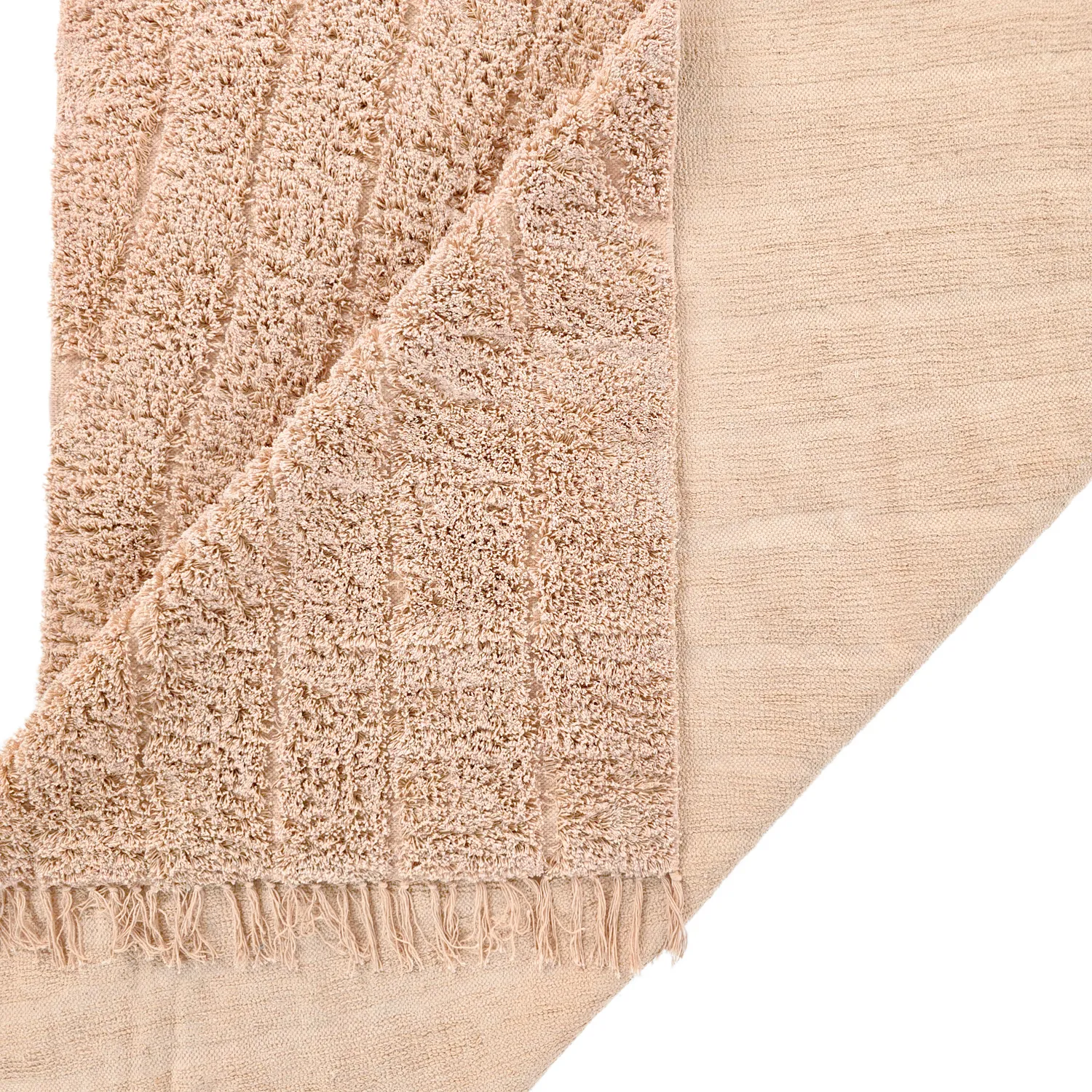 Hochflorteppiche - Farley Natural Cotton Shaggy (rosa)