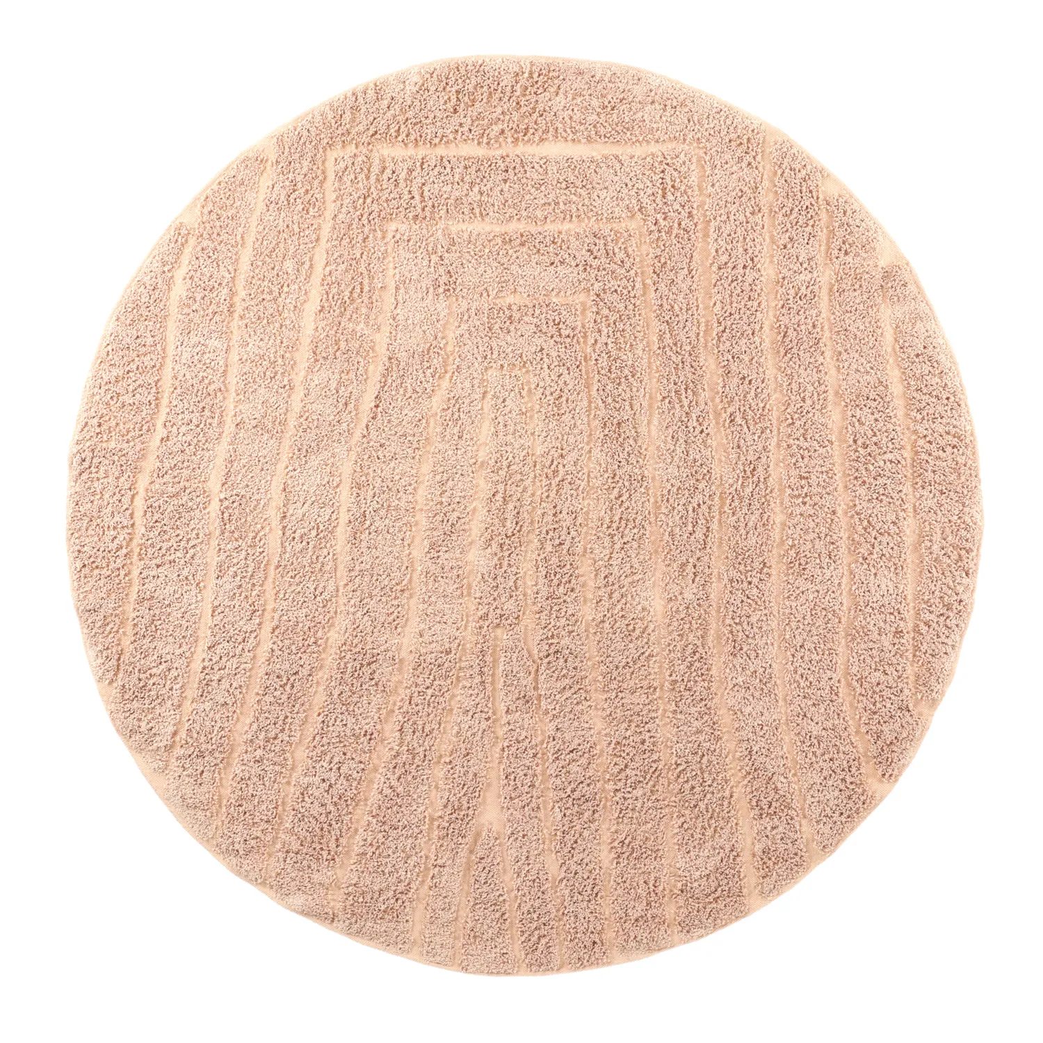Runde Teppiche - Farley Natural Cotton Shaggy (rosa)