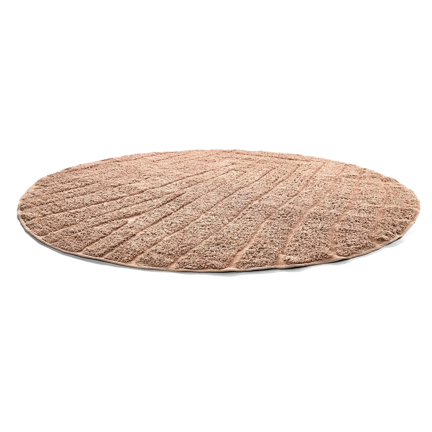 Runde Teppiche - Farley Natural Cotton Shaggy (rosa)