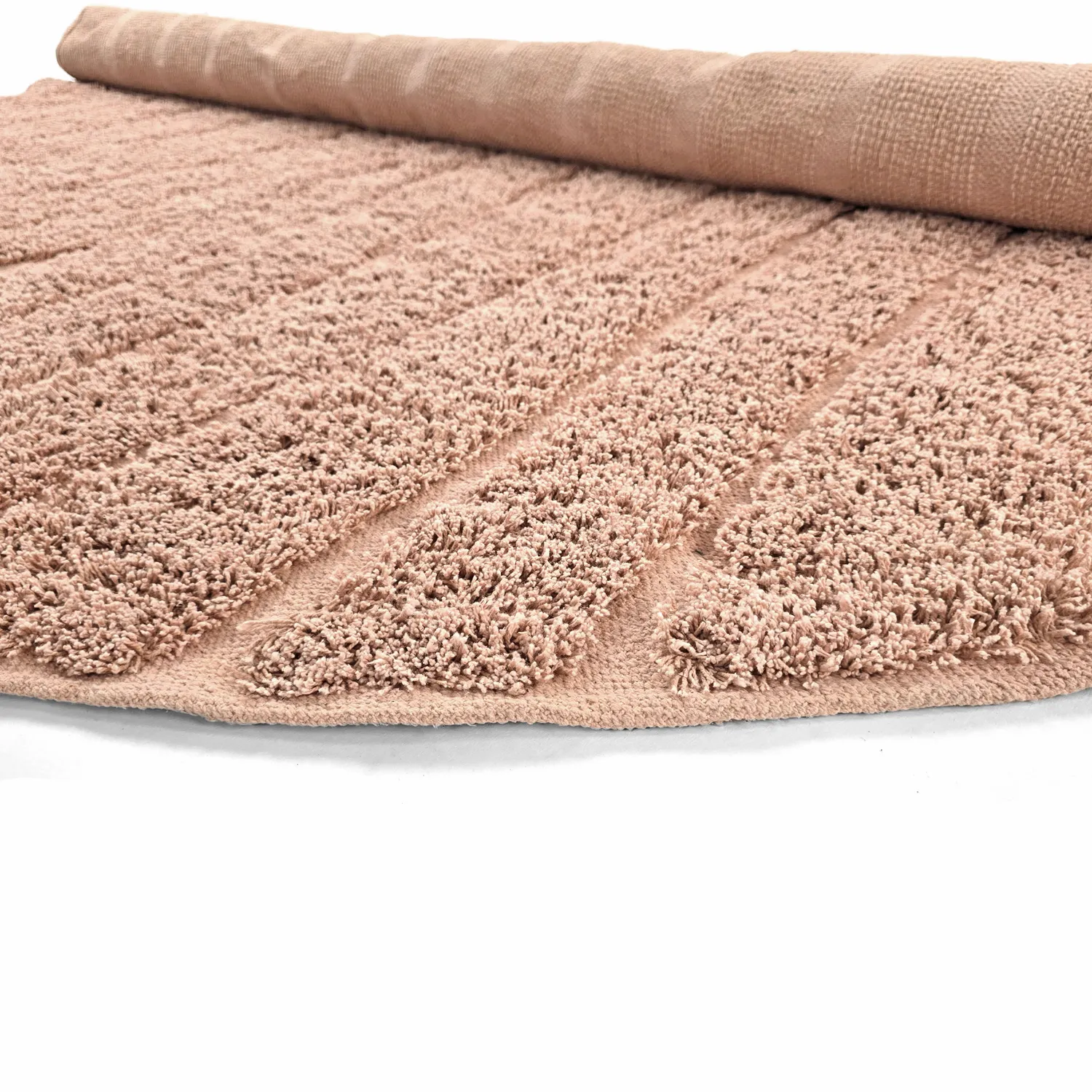 Runde Teppiche - Farley Natural Cotton Shaggy (rosa)