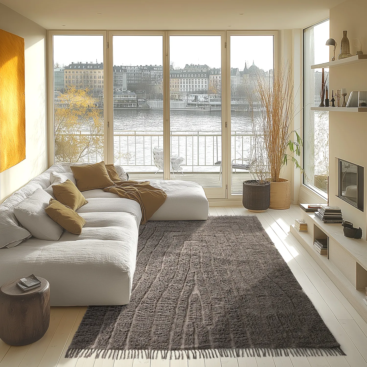 Hochflorteppiche - Farley Natural Cotton Shaggy (taupe)