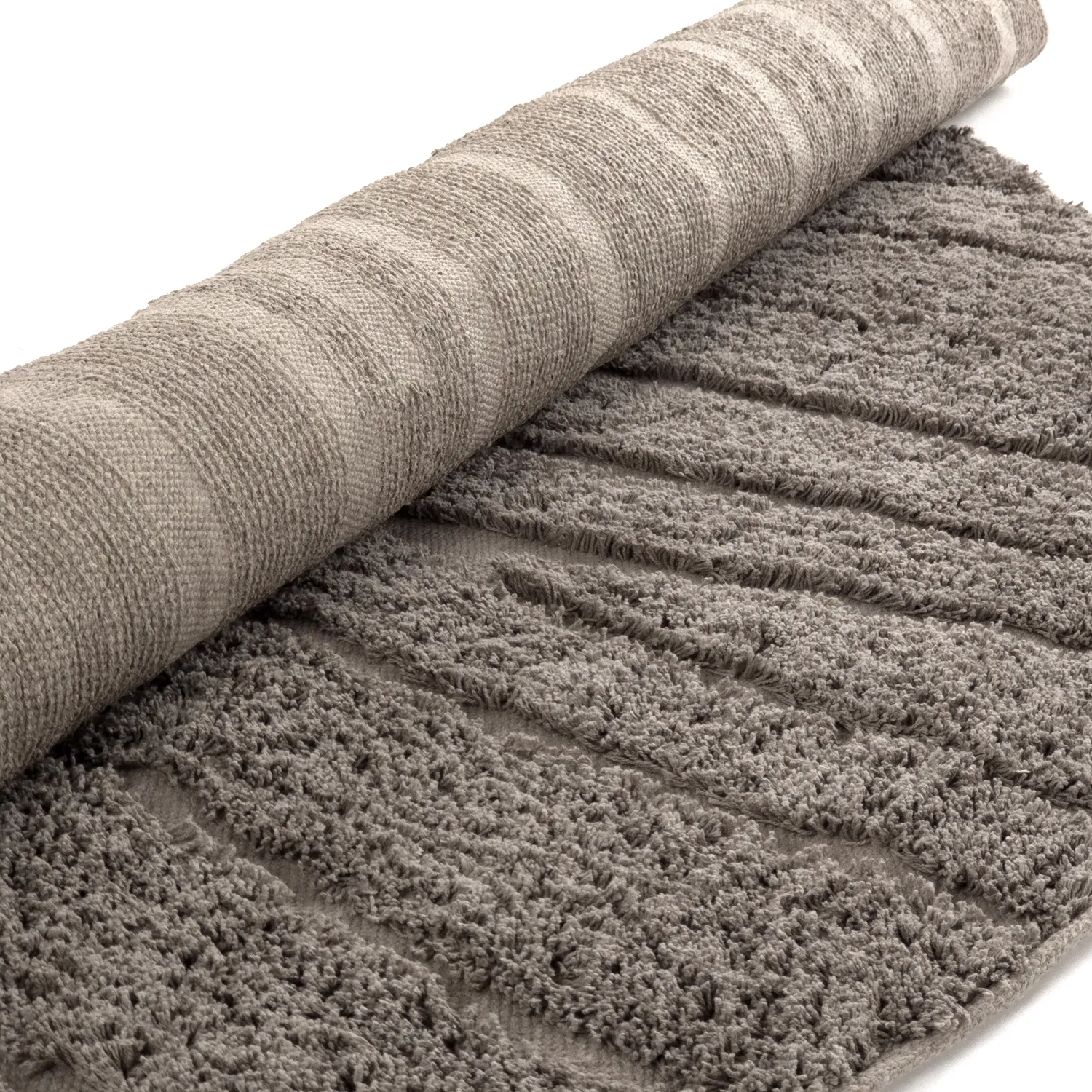 Runde Teppiche - Farley Natural Cotton Shaggy (taupe)