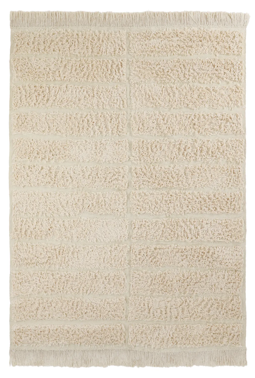 Hochflorteppiche - Ikara Natural Cotton Shaggy (creme)