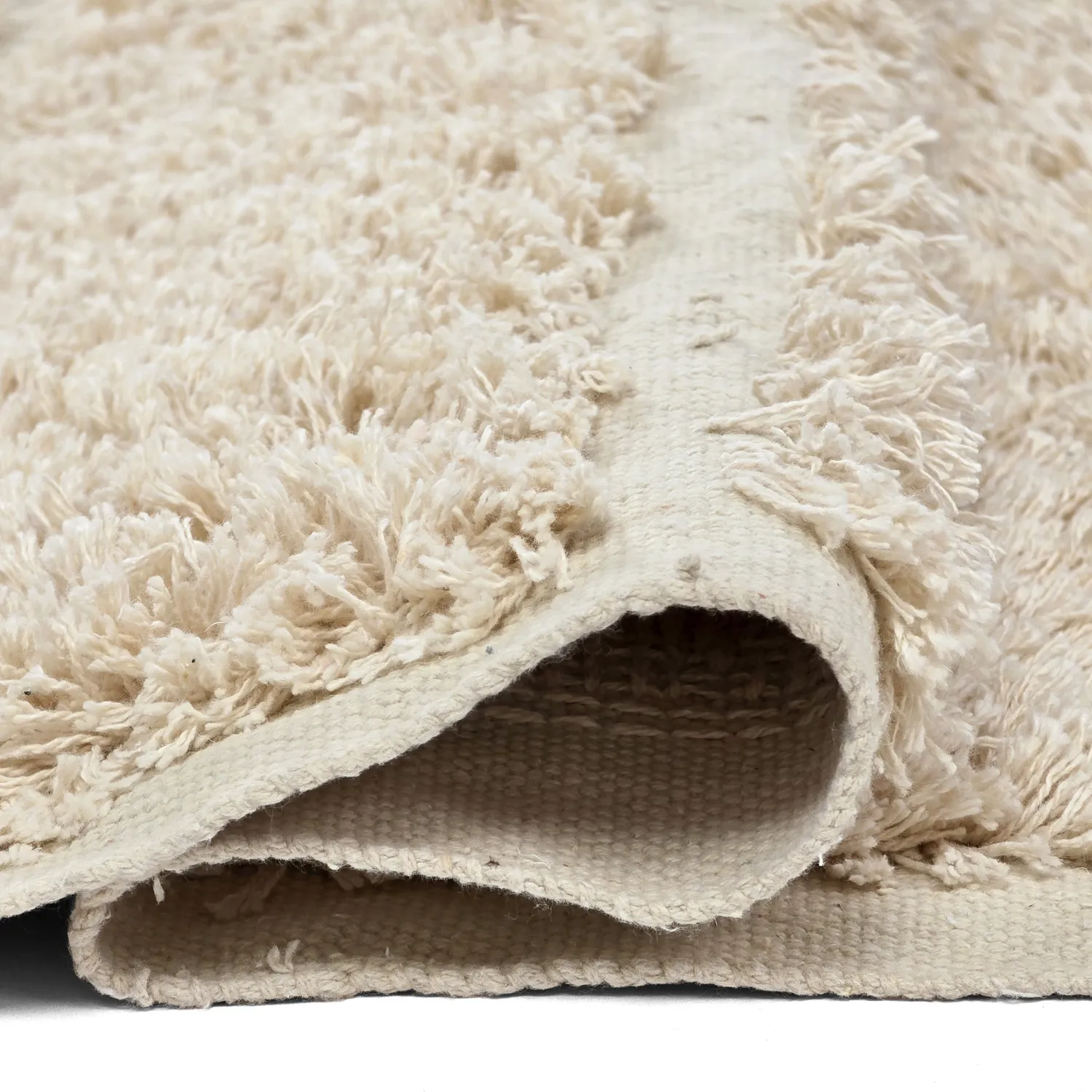 Hochflorteppiche - Ikara Natural Cotton Shaggy (creme)